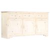 vidaXL Sideboard Wei&szlig; 160x40x80 cm Massivholz Mango