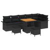 vidaXL Garten-Sofa-Set 9 stk. 8-Sitzanzahl Schwarz