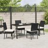 vidaXL Garten Essgruppe 5 pcs Schwarz Pulverbeschichteter Stahl