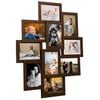 vidaXL Collage Bilderrahmen f&uuml;r 10x(10x15 cm) Fotos Dunkelbraun MDF
