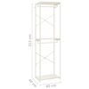 vidaXL Kleiderschrank Wei&szlig; 60x40x213 cm Metall Holzwerkstoff