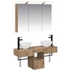 vidaXL Badezimmerschrank-Set 4 stk. Artisan-Eiche Holzwerkstoff