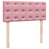 vidaXL Boxspringbett mit Matratze Rosa 120x190 cm Samt