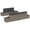 vidaXL Gartensofa-set mit Speicher 8 pcs Grau Poly-Rattan