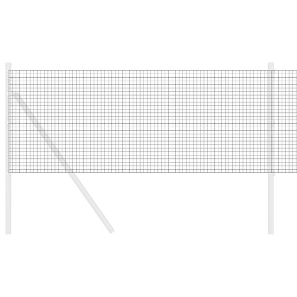vidaXL Geschweißter Drahtzaun Grau 0,5 x 50 m Stahl