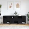 vidaXL Sideboards 3 pcs Schwarz Eichen-Optik 180 x 35 x 70 cm
