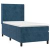 vidaXL Boxspringbett mit Matratze Dunkelblau 100x200 cm Samt