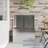 vidaXL Außenlagerbox Silber 80 x 50,5 x 50 cm Stahl