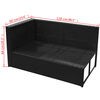 vidaXL 8-tlg. Garten-Lounge-Set mit Auflagen Poly Rattan Schwarz
