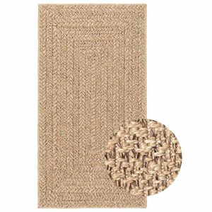 vidaXL Teppich 80x150 cm Jute-Optik Innen und Au&szlig;en