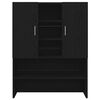 vidaXL Waschmaschinenschrank Schwarz Eichen-Optik 70,5x25,5x90 cm