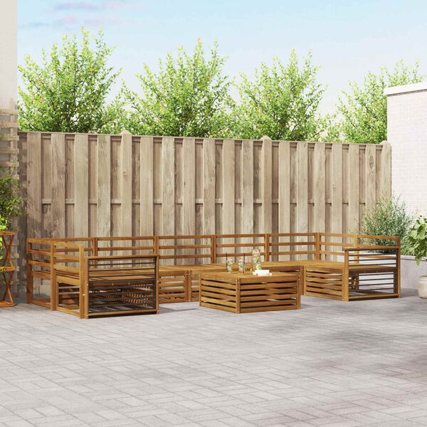 vidaXL Outdoor-Sofagarnitur 8 pcs Natur