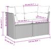 vidaXL | Gartensofa | mit Kissen Grau 124 x 62 x 69cm Poly-Rattan