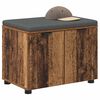 vidaXL Flurbank mit Kissen mit Speicher Altholz 60 x 38 x 46 cm