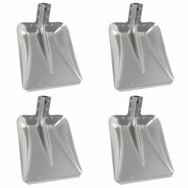 vidaXL Schaufelkopf 4 pcs Silber 45 x 38 cm Aluminium