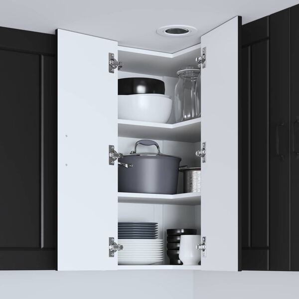 vidaXL K&uuml;chenschrank Schwarz 57 x 57 x 80 cm Holzwerkstoff