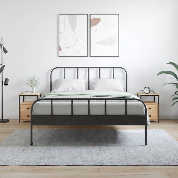 vidaXL Nachttische 2 Stk. Sonoma-Eiche 34x35,5x50 cm Holzwerkstoff