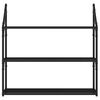 vidaXL Wandregal 3 F&auml;cher Schwarz 80x21x78,5 cm Holzwerkstoff
