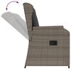vidaXL 5-tlg. Garten-Lounge-Set mit Kissen Grau Poly Rattan