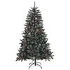 vidaXL K&uuml;nstlicher Weihnachtsbaum Gr&uuml;n 150 cm PVC, Plastik und Stahl