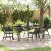 vidaXL Garten Essgruppe 5 pcs Schwarz Poly Rattan