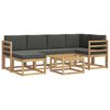 vidaXL Outdoor-Sofagarnitur 7 pcs Wei&szlig; und Anthrazit Massivholz Akazie