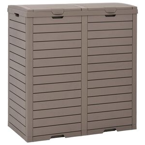 vidaXL Outdoor-M&uuml;lltonne Hellbraun 78x41x86 cm Polypropylen