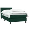 vidaXL Boxspringbett mit Matratze Dunkelgr&uuml;n 80x210 cm Samt