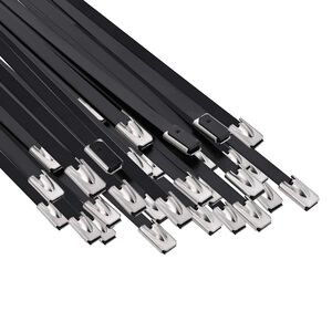 vidaXL Kabelbinder 250 stk. 4,6 x 300 mm Schwarz