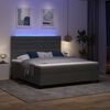 vidaXL Boxspringbett mit Matratze Dunkelgrau 180 x 200 cm Stoff