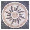 vidaXL Mosaikfliesen Sonnenmuster Mehrfarbig 120 x 120 cm aus Marmor