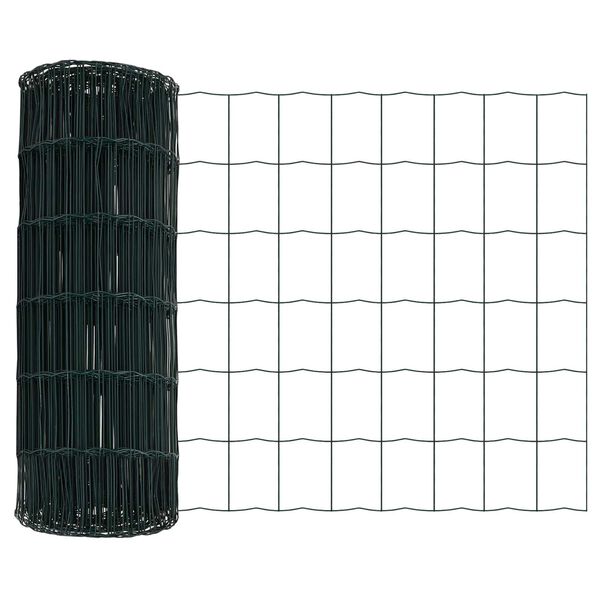 vidaXL Eurozaun Grün 0.4 x 50 m PVC-beschichtetes Eisen