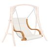 vidaXL H&auml;ngeliege ohne Schaukelgestell mit Kissen Bugholz