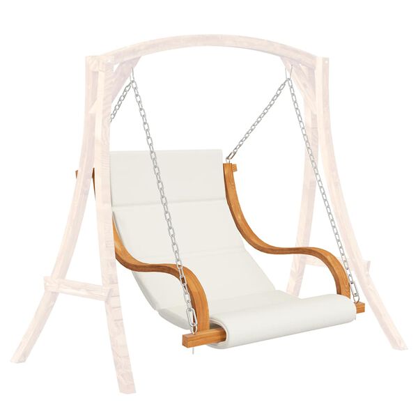 vidaXL H&auml;ngeliege ohne Schaukelgestell mit Kissen Bugholz