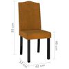 vidaXL Esszimmerst&uuml;hle 2 Stk. Braun Samt