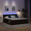 vidaXL Bett mit LED-Lichtleisten Schwarz 180 x 200 cm Samt