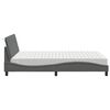 vidaXL Bett mit Matratze "Hanko" Dunkelgrau 140x190 cm Stoff