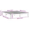 vidaXL Massivholzbett ohne Matratze Wei&szlig; 180x200 cm Kiefernholz
