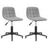 vidaXL Esszimmerst&uuml;hle 2 Stk. Drehbar Hellgrau Samt
