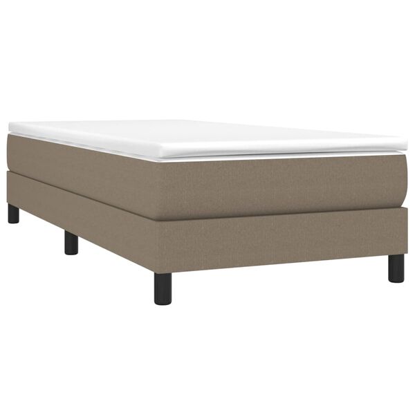 vidaXL Boxspringbettgestell Taupe 90x190 cm Stoff