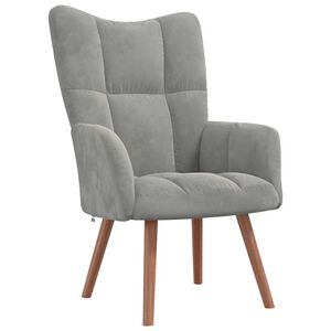 vidaXL Relaxsessel Hellgrau Samt