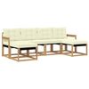 vidaXL Outdoor-Sofagarnitur 6 stk. Wei&szlig; und Creme