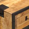 vidaXL Sideboard 80x31x66 cm Massives Raues Mangoholz und Metall