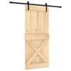 vidaXL Schiebet&uuml;r 90 x 210 cm Massivkiefer (Unbehandelt)