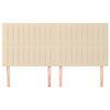 vidaXL Kopfteil Creme 160x5x118/128 cm Stoff