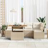 vidaXL Garten Essgruppe mit Kissen mit Kissen 6 pcs Beige und Creme