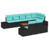 vidaXL Gartensofa-set 9 stk. Schwarz Poly-Rattan