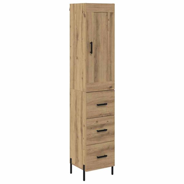 vidaXL Highboard Artisan-Eiche 34,5 x 34 x 180 cm Holzwerkstoff