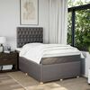 vidaXL Boxspringbett mit Matratze Taupe 120x200 cm Stoff