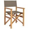 vidaXL Regiestuhl Braun und Taupe Massives Teakholz
